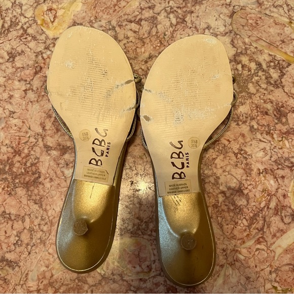 Y2K Vintage Gold Kitten Heels - Picture 3 of 8